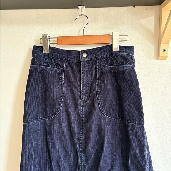 Vintage Jacob Annexe Navy Blue Corduroy Maxi Skirt (Size 5/6) - Picture 7 of 7